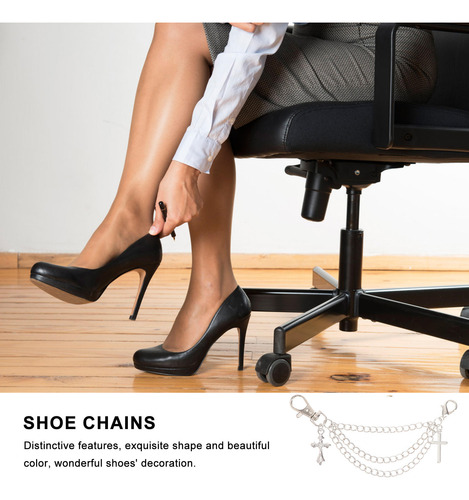 1 Par De Elegantes Cadenas Para Zapatos Con Colgante De Robo