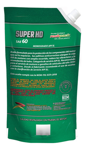 0.950 L Roshpack Super Hd Api Sl Sae 60