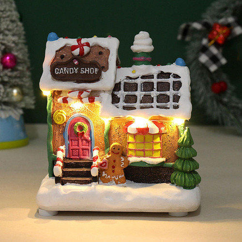 Nuevo Casa De Vila De Natal Iluminada Luz Led Vila De