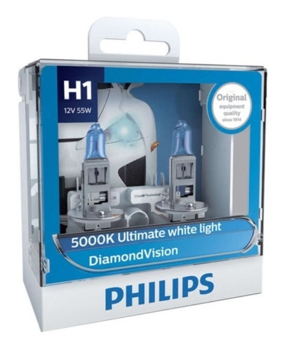 ( Veja Original ) Philips Diamond Vision 5000k H1 + Garantia