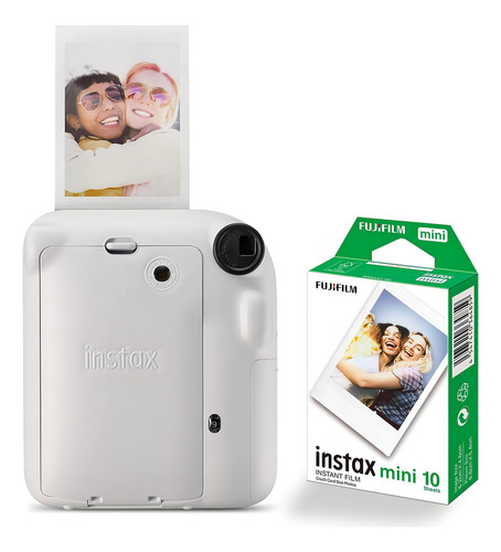 La Fujifilm Instax Mini 12 Photo revela una cámara y 10 películas en color blanco