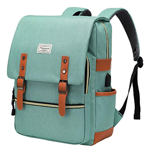 Modoker Vintage Laptop Backpack For Women Men, Slim Travel B