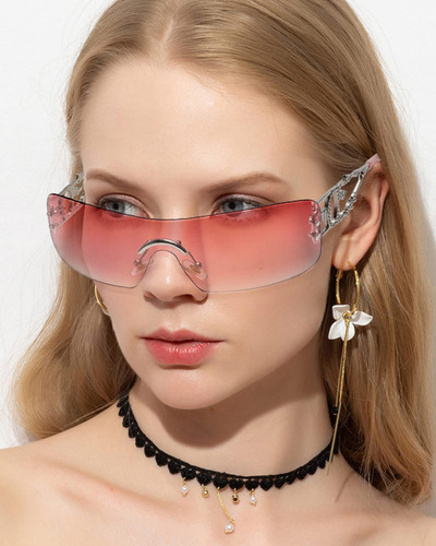Senmaries Gafas De Sol Y2k Sin Montura Para Mujeres Y Hombre
