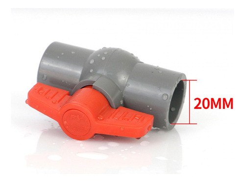 Válvula De Bola De Pvc Para Tratamiento De Agua, Gris 20mm