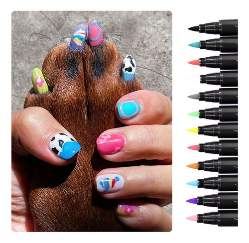 Esmalte De Uñas Para Perros, 12 Colores, Pintura De Segurida