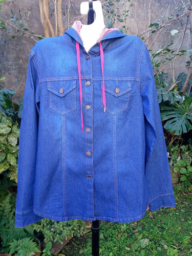 Camisa Mujer C/capucha Algodón ,jean