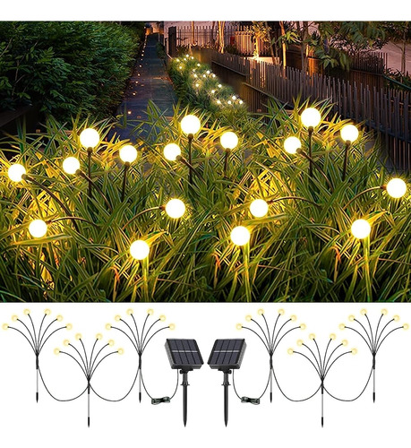 Brightever Solar Garden Lights, 6 Pack Solar Powered Firefly