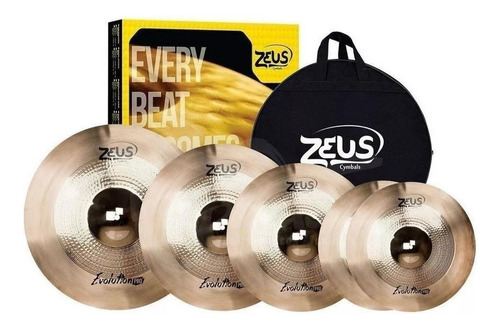 Kit De Pratos Zeus Evolution Pro Set D 16,18,14,20 Bag