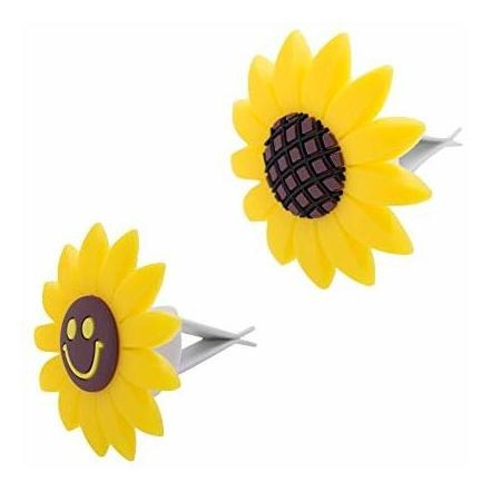 Imagen 2 de 5 de 2 Piezas De Accesorios Para Automoviles De Girasol, Clips De