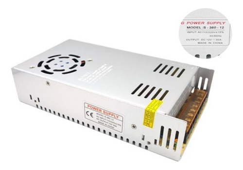 Fuente Conmutada Poder 12v 30amp Transformador Eliminador