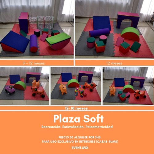 Alquiler De Inflables, Plaza Blanda, Puffs Zona Norte Bs As