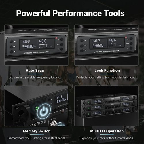 Phenyx Pro Sistema De Micrófono Inalámbrico Ptu-7000 Uhf