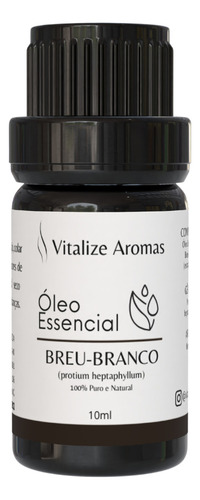 Óleo Essencial Breu Branco 10ml 100% Puro Vitalize Aromas