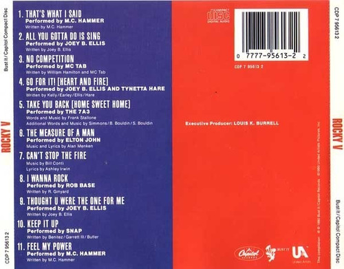 CD de la película Rocky 5 - Banda sonora - Nuevo importado