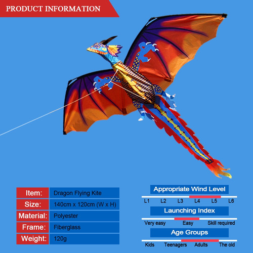 Imagen 5 de 6 de Dragon Kite Vuelo De Una Sola Línea