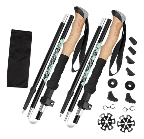 2pcs Hiking Pole Aluminum Alloy Walking Pole Trekking Pole