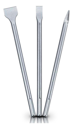 Imagen 1 de 6 de Set Kit De Cinceles Juego 3 Pz Sds Max Cincel Y Punta 400mm