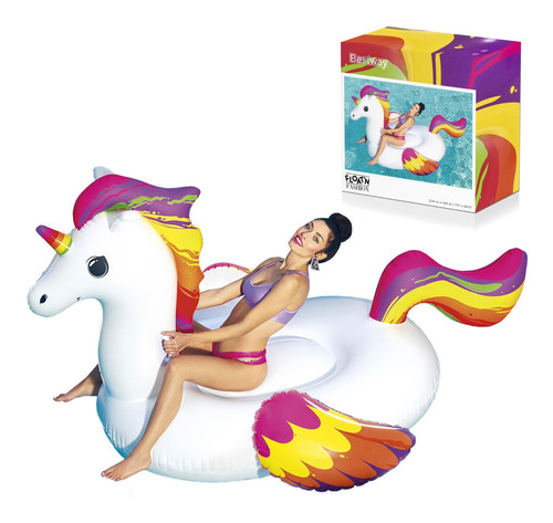 Inflable Unicornio Kawaii Bestway 41113 Flotador Grande