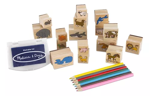 Sellos para Niños Estampillas de Dibujos Animados Surtidos, 6 Sellos de  Tinta figura animales para regalos de fiestas infantiles, premios escolares