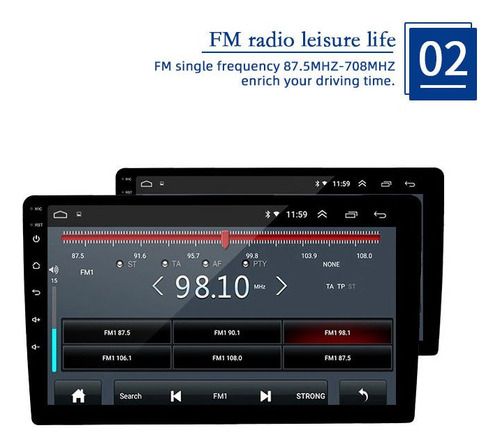 Android Single Din Pantalla Táctil Coche Estéreo 9 Pulgadas+