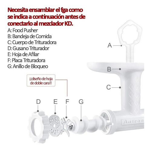 Imagen 4 de 7 de Accesorio Para Picar Y Embutir