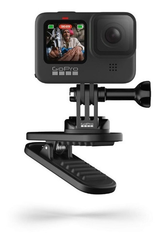 Imagen 1 de 5 de Clip Giratorio Magnético Gopro P/ Camara Hero 7, 8 Y 9 Black