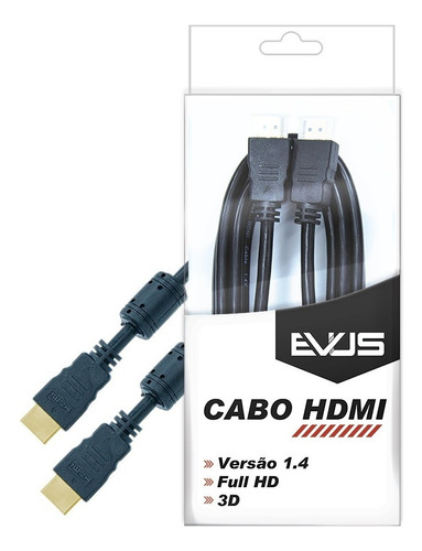 Cabo Hdmi 3 Metros 2.0 4k Ultra Hd 3d 19 Pinos Audio E Video