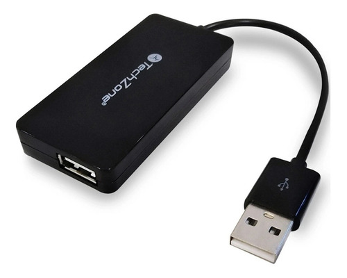 Hub Usb 2.0 Techzone 4 Puertos Negro Tz17hub02 Negro.