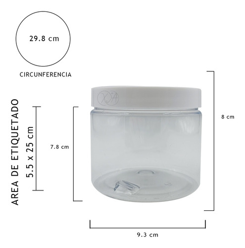 Envase Tarro Cosmetico 400 Ml Frasco Pomadero Vacio X 50 Pzs