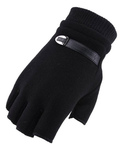 Guantes De Invierno De Medio Dedo For Hombre, Tejidos Con