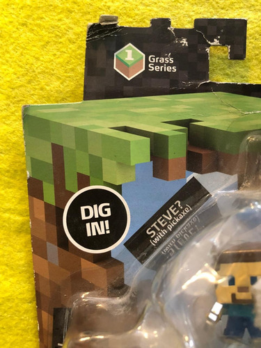 Minecraft Mini Figures Steve Cow Spider Mattel Grass Series