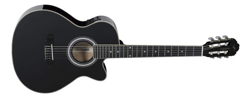 Violao Vogga Nylon Vce 340 Bk Eletrico