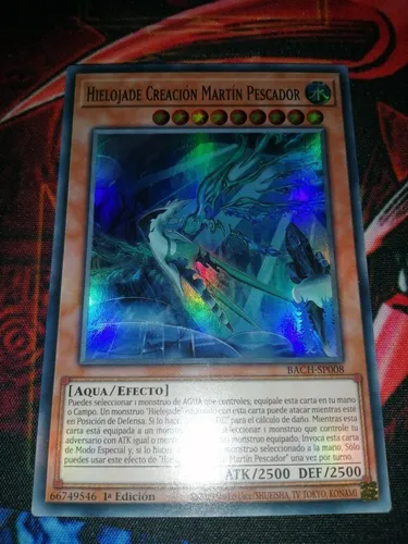 Hielojade Creación Martín Pescador Yu-gi-oh! Original Konami (Usado)