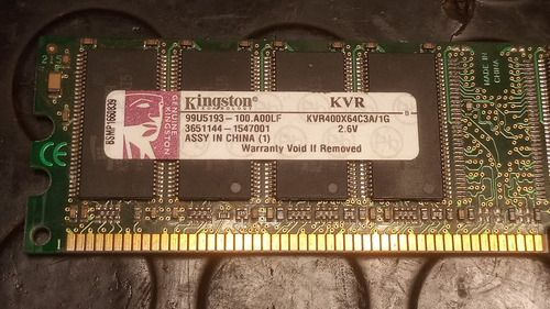 Memoria Ram Kingston Kvr400x64c3a/1g 2.6v (Usado)