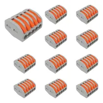 Comprar 10 Conectores Emenda Derivação 5 Pólos 32a 0,5 A 4mm² Cinza