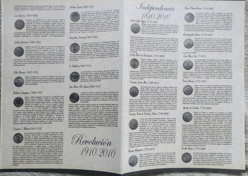Álbum Completo 38 Monedas 5 Pesos Conmemorativa Bicentenario (Usado)