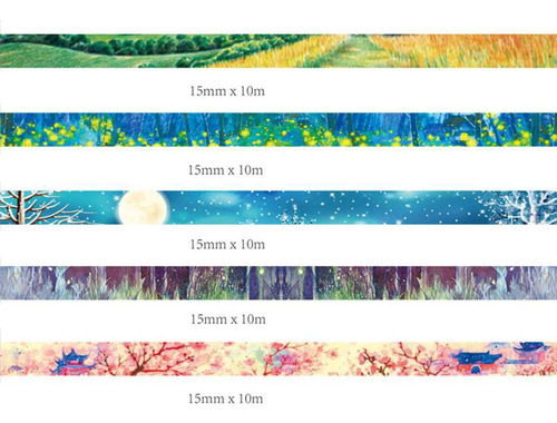 4 Kit De Cintas Decorativas Brillantes De 2x10m 4 Piezas
