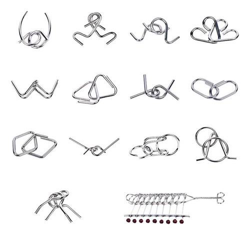 Quebra-cabeça Butebuy 30 Metal Wire Game Set Teste De Qi Des