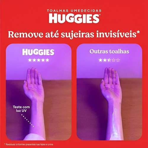 Kit 4x Lenço Umedecida Huggies Hidratação E Nutrição 48un