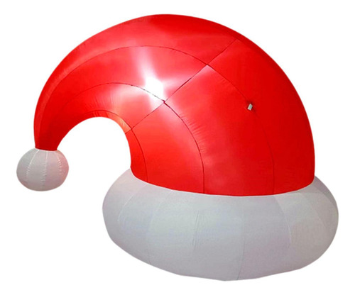 Gorro De Papá Noel Inflable De Navidad Con Luces Led