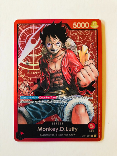 Monkey.d.luffy St01-001. Leader. One Piece.