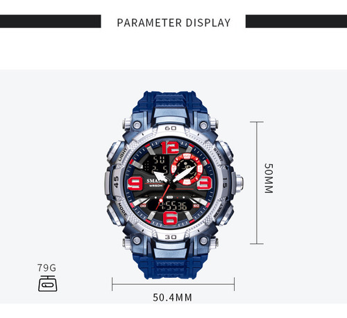 Reloj Electrónico De Doble Pantalla Reloj Deportivo Impermea