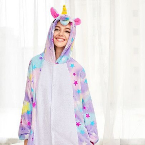 Imagen 2 de 3 de Pijama Disfraz Kigurumi Unicornio Star Adulto