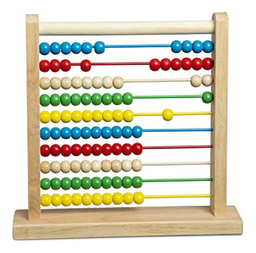 Melissa & Doug Abacus - Juguete Educativo Clásico De Madera 