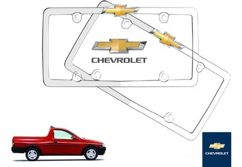 Par Porta Placas Chevrolet Chevy Pick Up 1.6 1999 A 2003