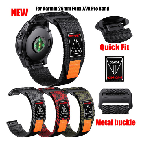 Correa De Nailon Trenzada Para Garmin Fenix 7x 6x Pro/epix P