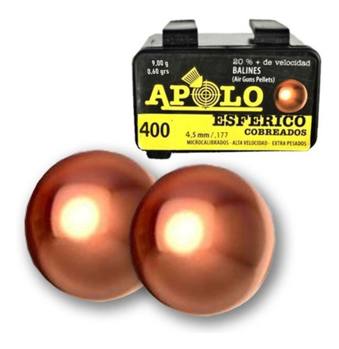 Balines Apolo Esfericos 4.5 X 400un Explorer Pro Shop 