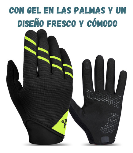 Guante Largo Ciclismo Invierno Mtb - Comodos Con Palma Gel