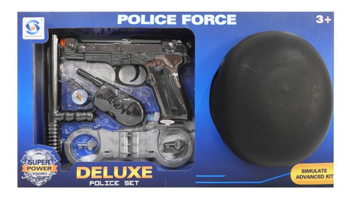 Set Policía C/luz Y Sonido Casco + 5 Acc. 1733930