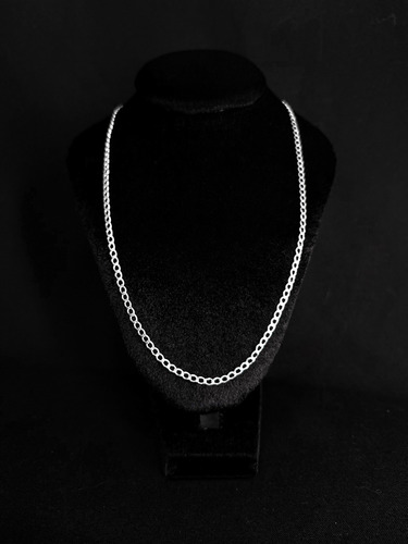 Cadena Plata Fina 925 Estilo Cubana Barbada Para Mujer 55 Cm De Largo 3 Mm Calibre 80 Collar Ideal Para Regalar En Ocasiones Especiales Como Cumpleaños Momentos Especiales